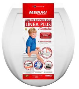 Asiento inodoro tapa PLUS acolchada Blanco Mebuki