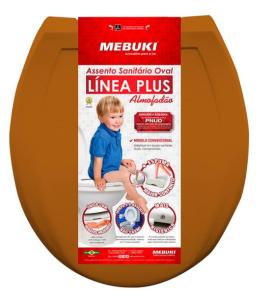 Asiento inodoro tapa PLUS acolchada Caramelo Mebuki