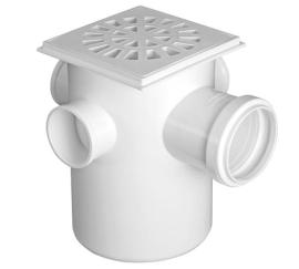 Caja sifonada 10x15x5cm BLANCA 4 salidas  KRONA