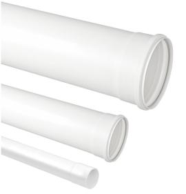 Caño desague PVC blanco serie normal  50mm 3mtrs 1.6mm Krona