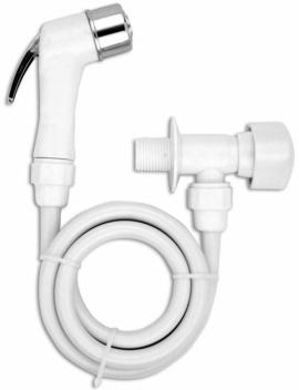 Ducha corte higienica blanco cromo c/ llave DUDA