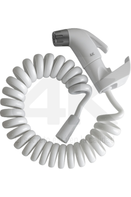 Ducha corte higienica espiral Blanco c/cromo 4k