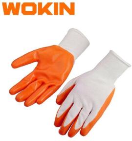 Guante antideslizante Nitrilo naranja Wokin