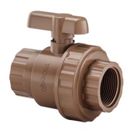 Llave de paso + doble union pvc roscable  1