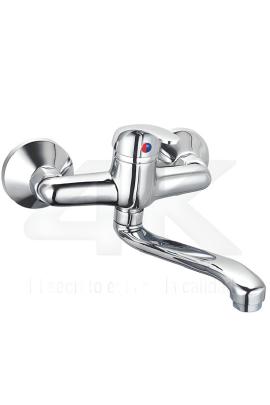 Monocomando cocina pared zinc 15cm pico bajo 4k