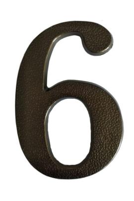 Numero residencial plastico 6 Color Bronce