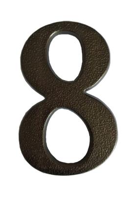 Numero residencial plastico  8 Color Bronce