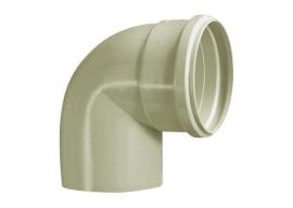 Pieza desague PVC Gris Reforzado 100mm codo 90º HM Krona