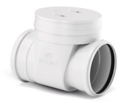 Pieza desague pvc Blanca 100mm Valvula retencion c inspeccio