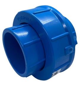 Pieza pvc AZUL uniond doble soldable 50mm Krona