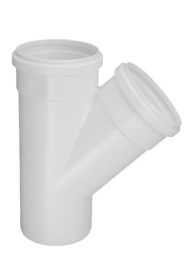 Pieza desague pvc Blanca 100mm RAMAL 45° Krona