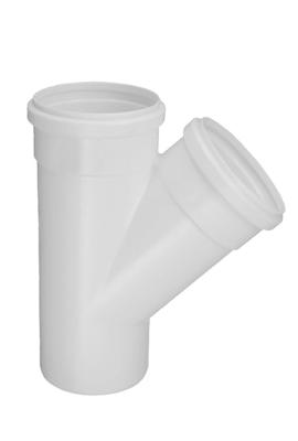 Pieza desague pvc Blanca 50mm RAMAL 45° Krona