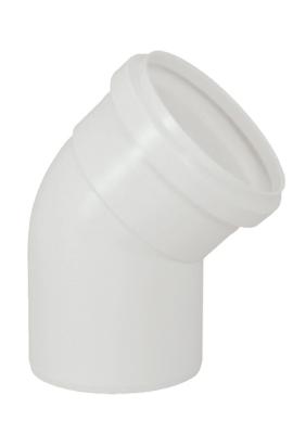 Pieza desague pvc Blanca 75mm Codo 45°  Krona