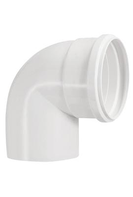 Pieza desague pvc Blanca 75mm Codo 90° MH Krona