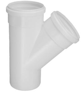 Pieza desague pvc Blanca 40mm RAMAL 45° Krona