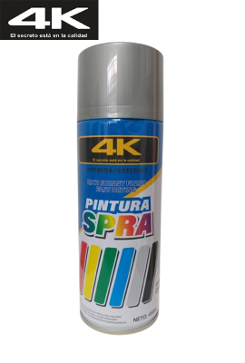 Pintura aerosol PLATA ALTA TEMPERATURA 350° Spray 4K
