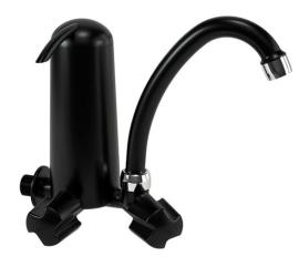 Purificador Filtro de agua Negro/Cromo de pared
