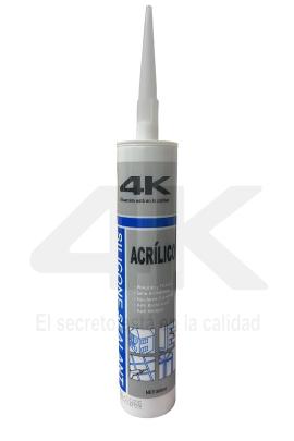 Silicona sellador acrilico blanco 300ml 480g 18-2-26 4K