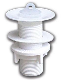 Valvula 7/8 plastico blanca p/pileta Grap