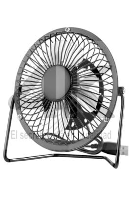 Ventilador mini escritorio Alumino Negro 10cm 4