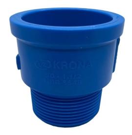 pieza pvc AZUL adaptador 50mm x1.1/2 Krona