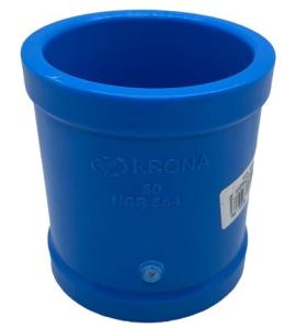 pieza pvc Azul Cupla 50mm krona